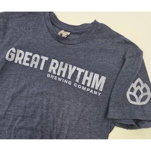 GREAT RYTHM BREWING COMPANY SHIRT MENS UNISEX SMALL GRAY BREWERY BEER DRINK NH
